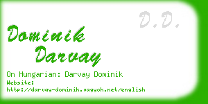 dominik darvay business card